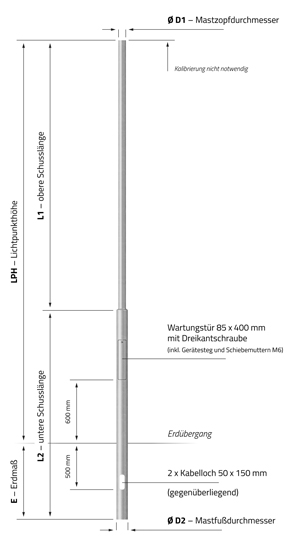 abgesetzte Lichtmasten und Laternenmasten - Ihr Laternenmast Anbieter